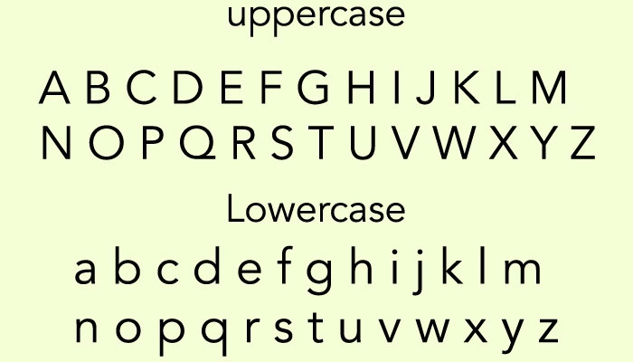Avenir Font Character map