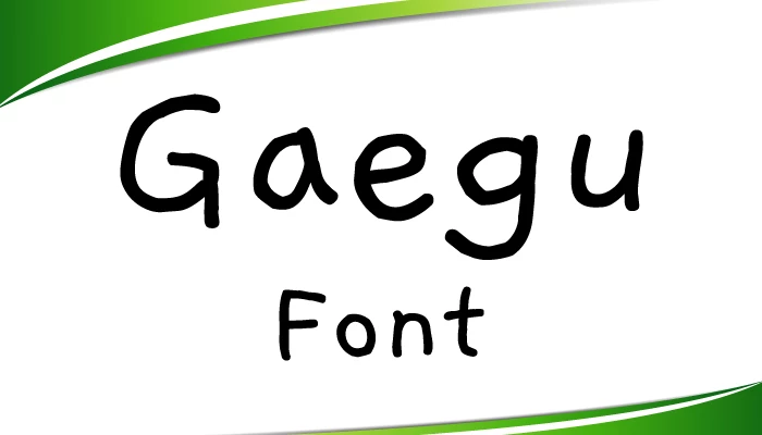 Gaegu Font Free