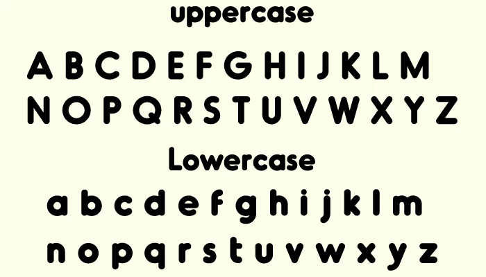 Oduda Rounded Font Character map