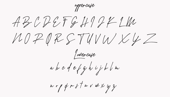 Amstirdam Handwritten Script font character map