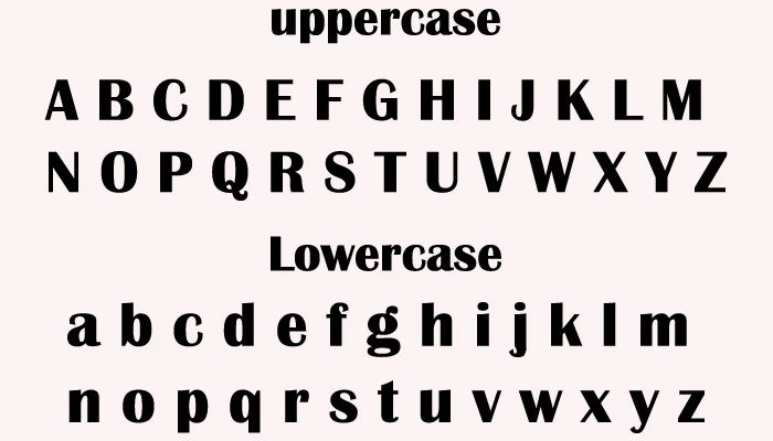 Britannic font character map