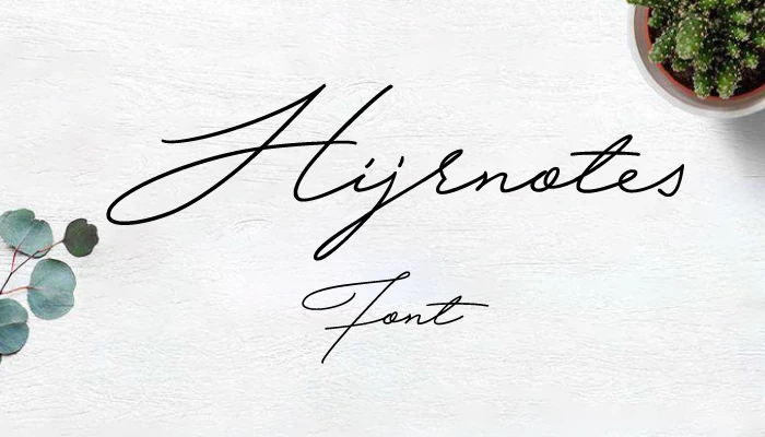 Hijrnotes Font Free