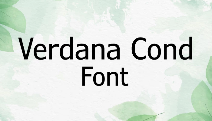 Verdana Cond font free