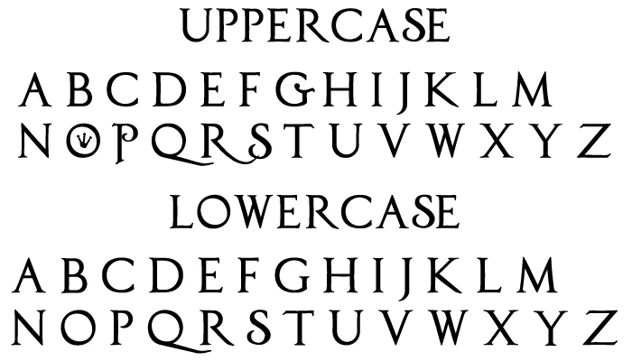 Princess And The Frog Font character map