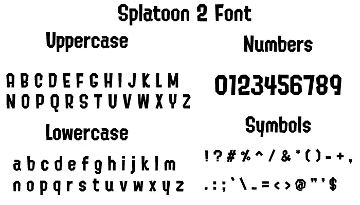 Splatoon 2 Font