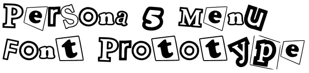 Persona 5 Menu Font Prototype Font