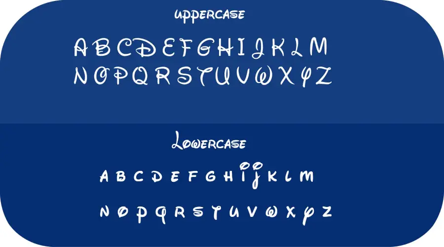 Waltograph font Characters