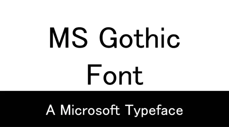 MS Gothic Font
