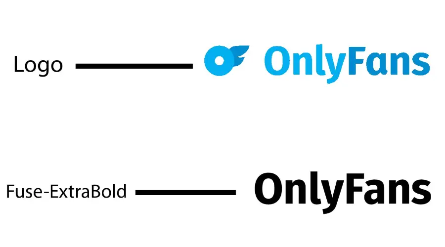 OnlyFans logo vs Fuse-ExtraBold font Similarity Example