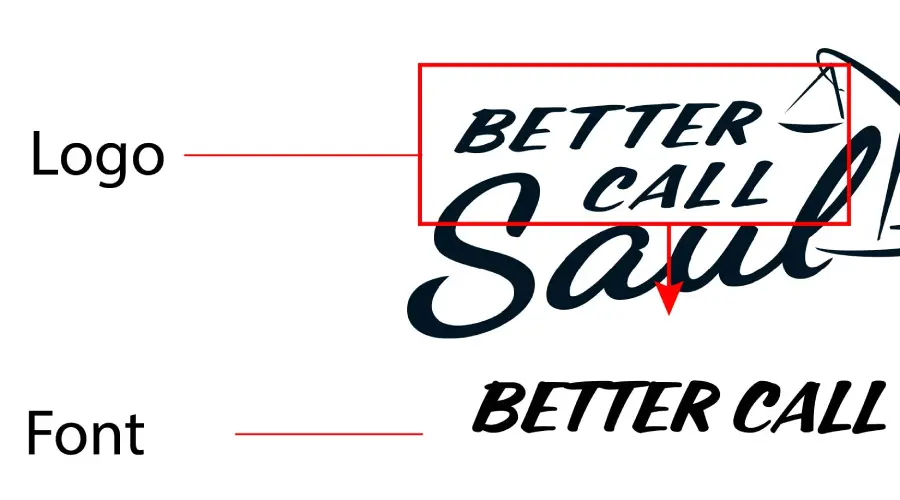 Better Call Saul logo vs SCRIPT1 Script Casual Normal font similarity example