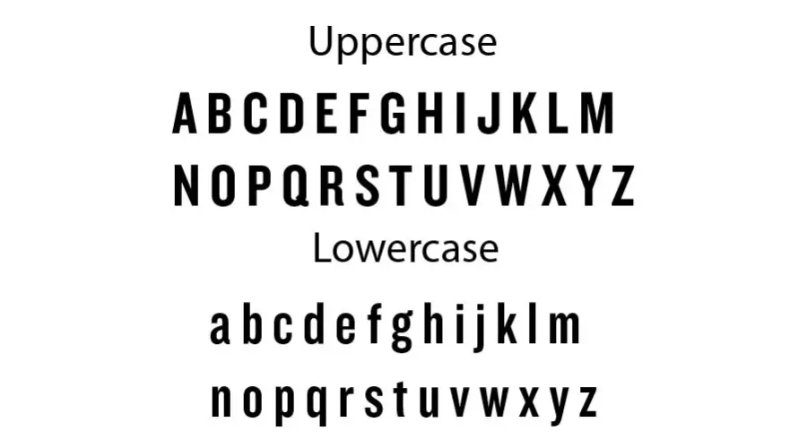 Knockout Font Characters View
