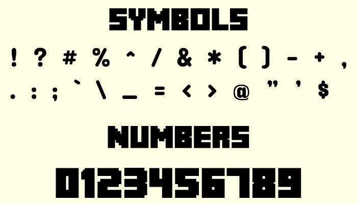 Minecraft font