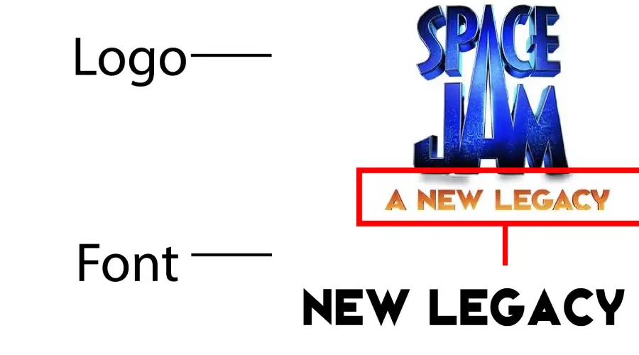 Space Jam 2 logo vs Reublik Font Similarity Example