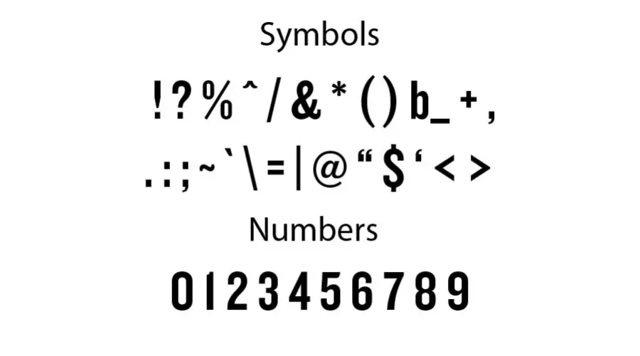 Knockout Font Symbols View